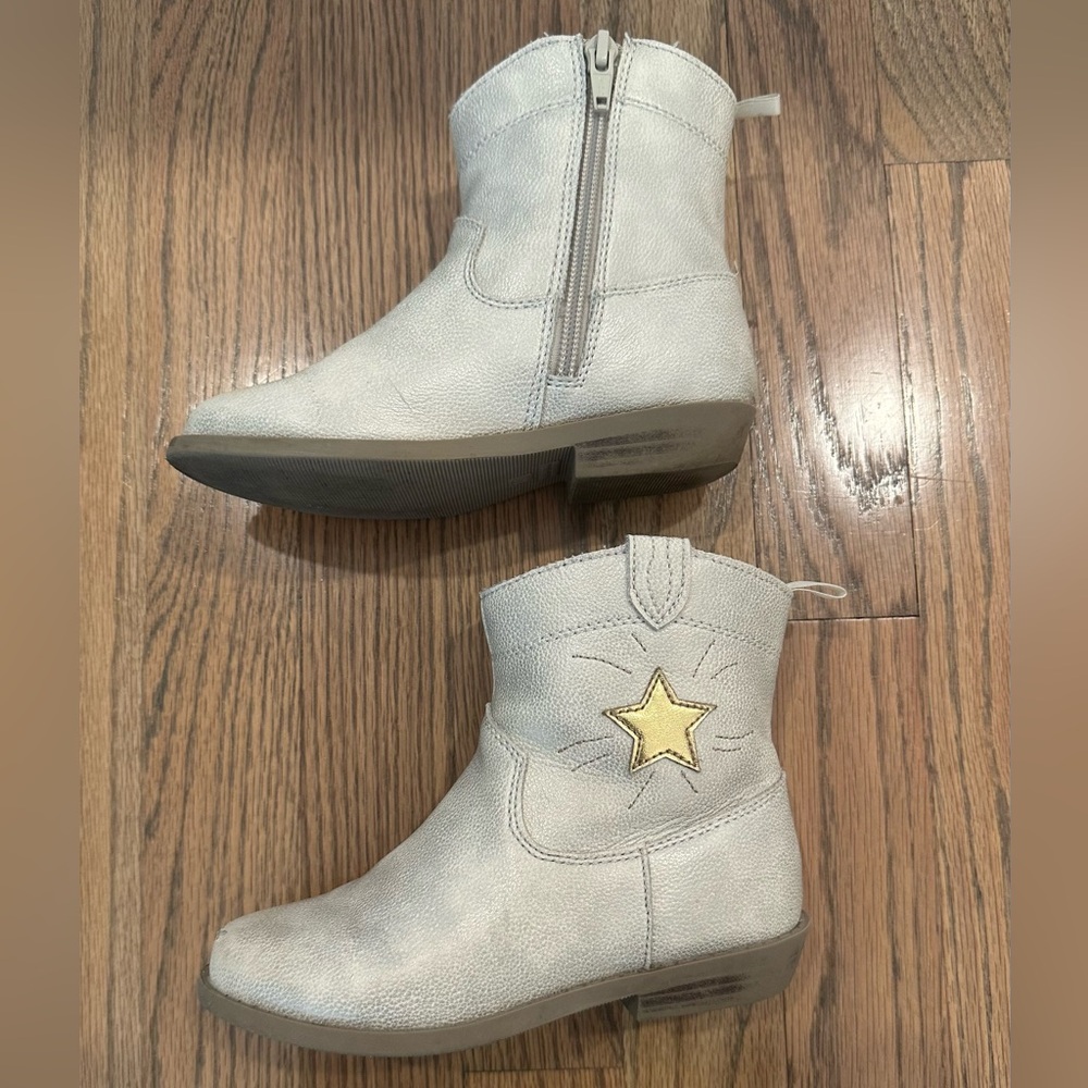 Kids Metallic Star Boots